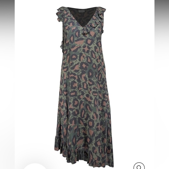 Zadig & Voltaire Dresses & Skirts - Zadig & Voltaire Green Camo & Leopard Print Dress Size X Small